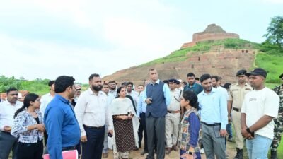 केसरिया स्तूप को ईको-टूरिज्म हब के रूप में विकसित करने की तैयारी, अपर मुख्य सचिव आनंद किशोर ने किया निरीक्षण